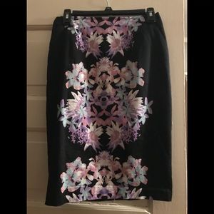 Floral pencil skirt